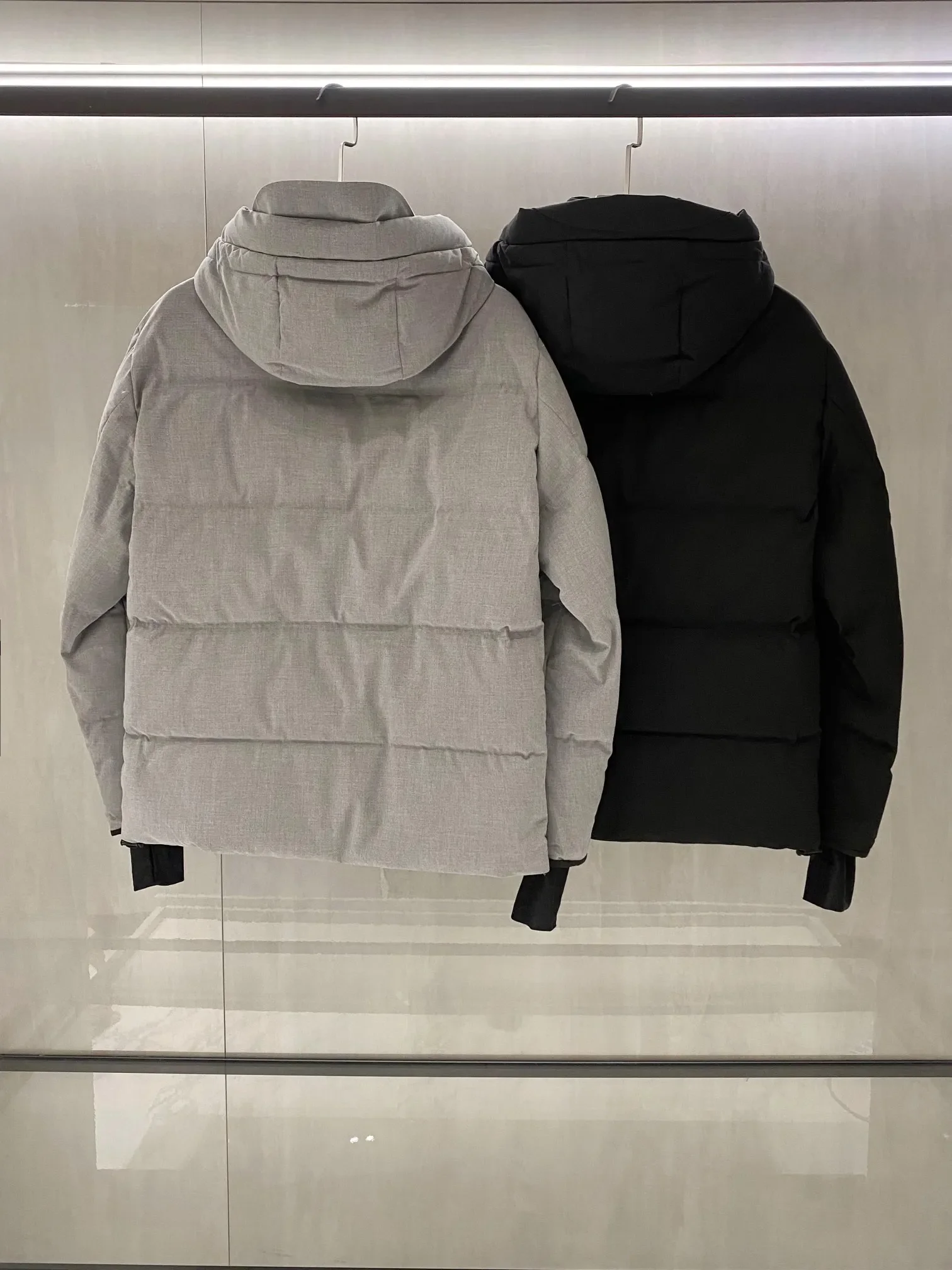 2025 мужской бутик осенне-зимний новый пуховик на молнии из шерстяной ткани со