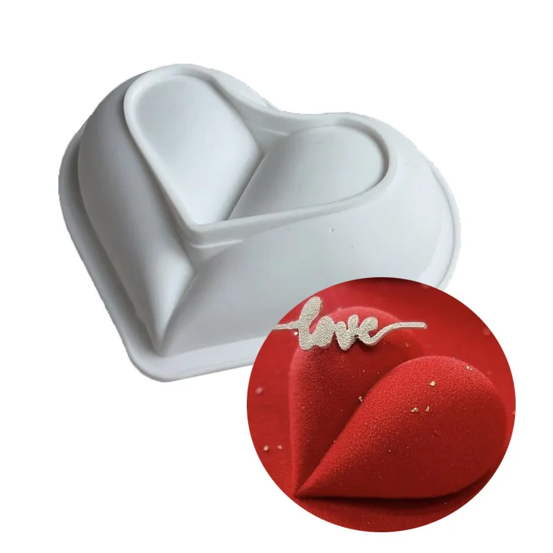 

Силиконовая форма для Мусса с 3D бантом, сердцем, креативная форма для шоколада «сделай сам» на День святого Валентина, инструменты для украшения тортов, Аксессуары для выпечки