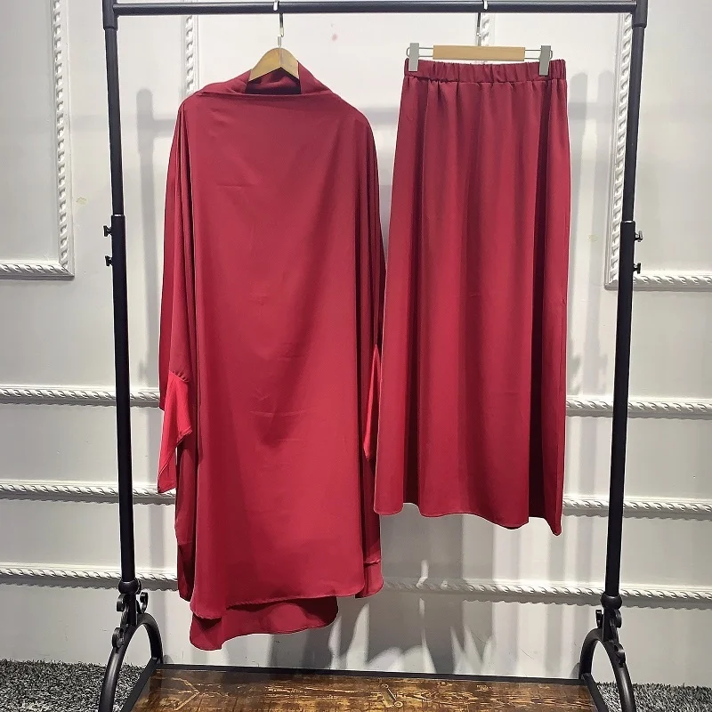 Hotsale Women Hooded Muslim Hijab Dress Eid Prayer Garment Jilbab Abaya Long Khimar Full Cover Ramadan Gown Abayas Islamic Cloth