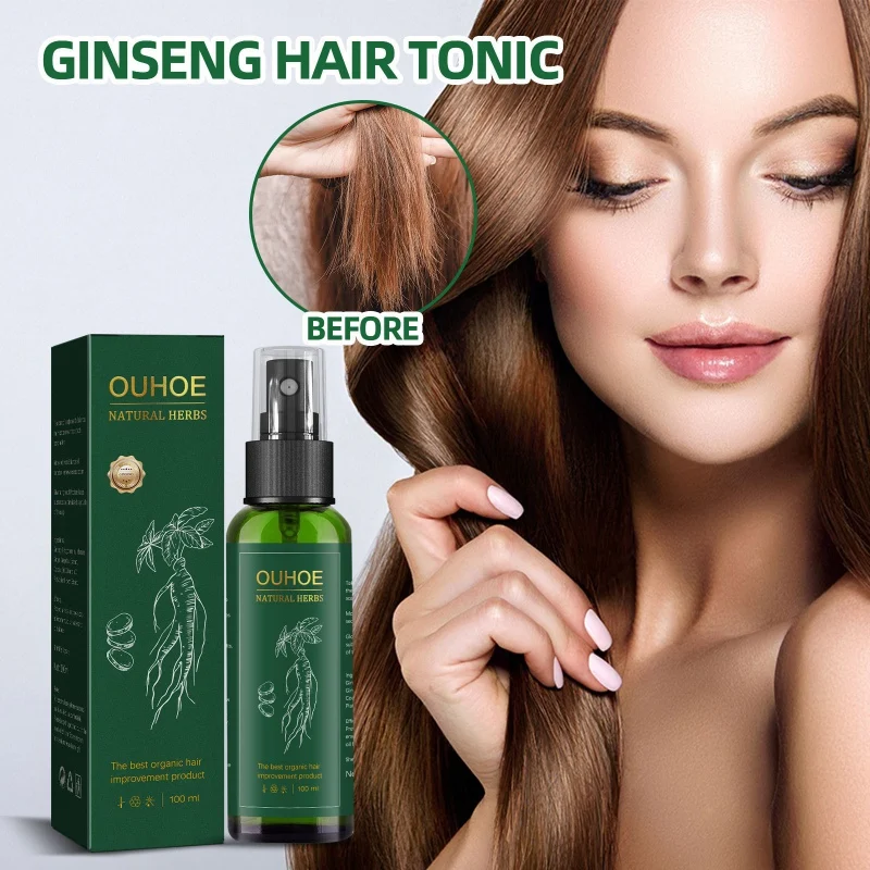 

100ml Preventing Hair Loss Liquid Damage Ginseng Hair Growth Serum Hair Repair Treatment Dense Fast Restoration Hair Growth