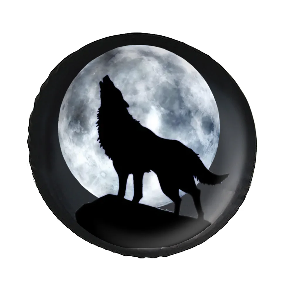 

Animals Wolf Spare Tire Cover Waterproof Dust-Proof Universal Wheel Tire Covers Fit for Trailer Rv SUV Truck Camper Accessorie