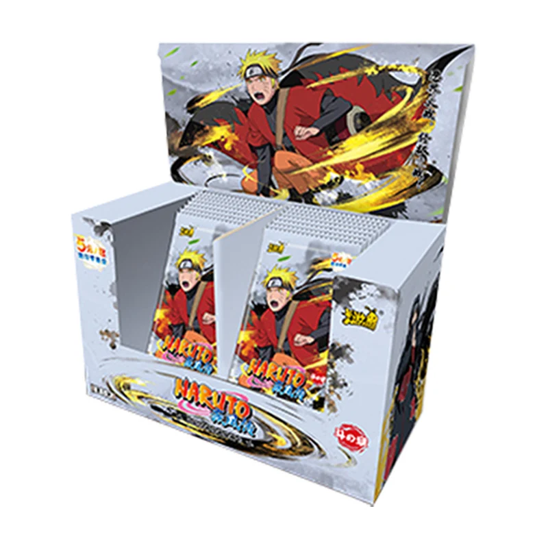 Narutoes Edition Anime Figures Hero Card  Uzumaki Uchiha Sasuke Character Card Collection Bronzing Barrage Flash Cards Boy Gifts images - 6