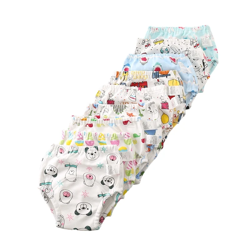 3 шт./партия детские трусики-подгузники с регулируемой талией