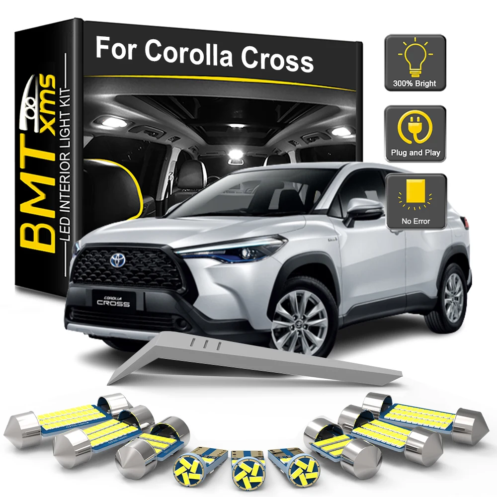 Комплект светодиодного внутреннего освещения BMTxms для Toyota Corolla Cross 2020-2022 с