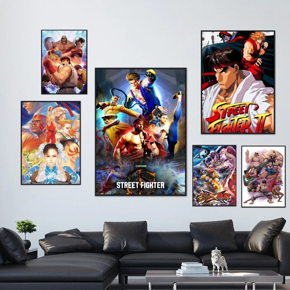 

S-Street-Fighter Game Poster Picture Prints Fashion Wall Canvas Art Kitchen Decor