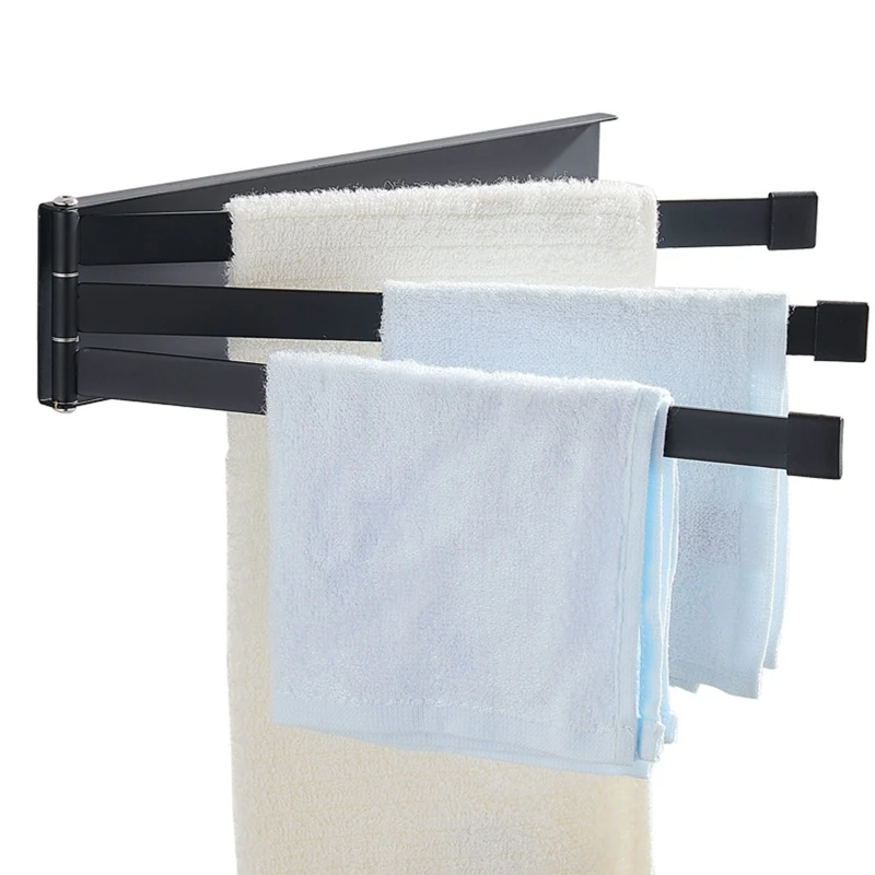 

Поворотная вешалка для полотенец, держатель для полотенец в ванную комнату, настенный поворотный вешалка для полотенец, нержавеющий складн...