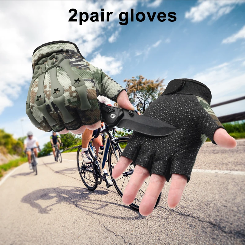 

2pair Cycling Gloves Long Full Fingers Gel Sports MTB Bike Riding Racing Touch Screen Winter Gloves For Men bicycle accessories