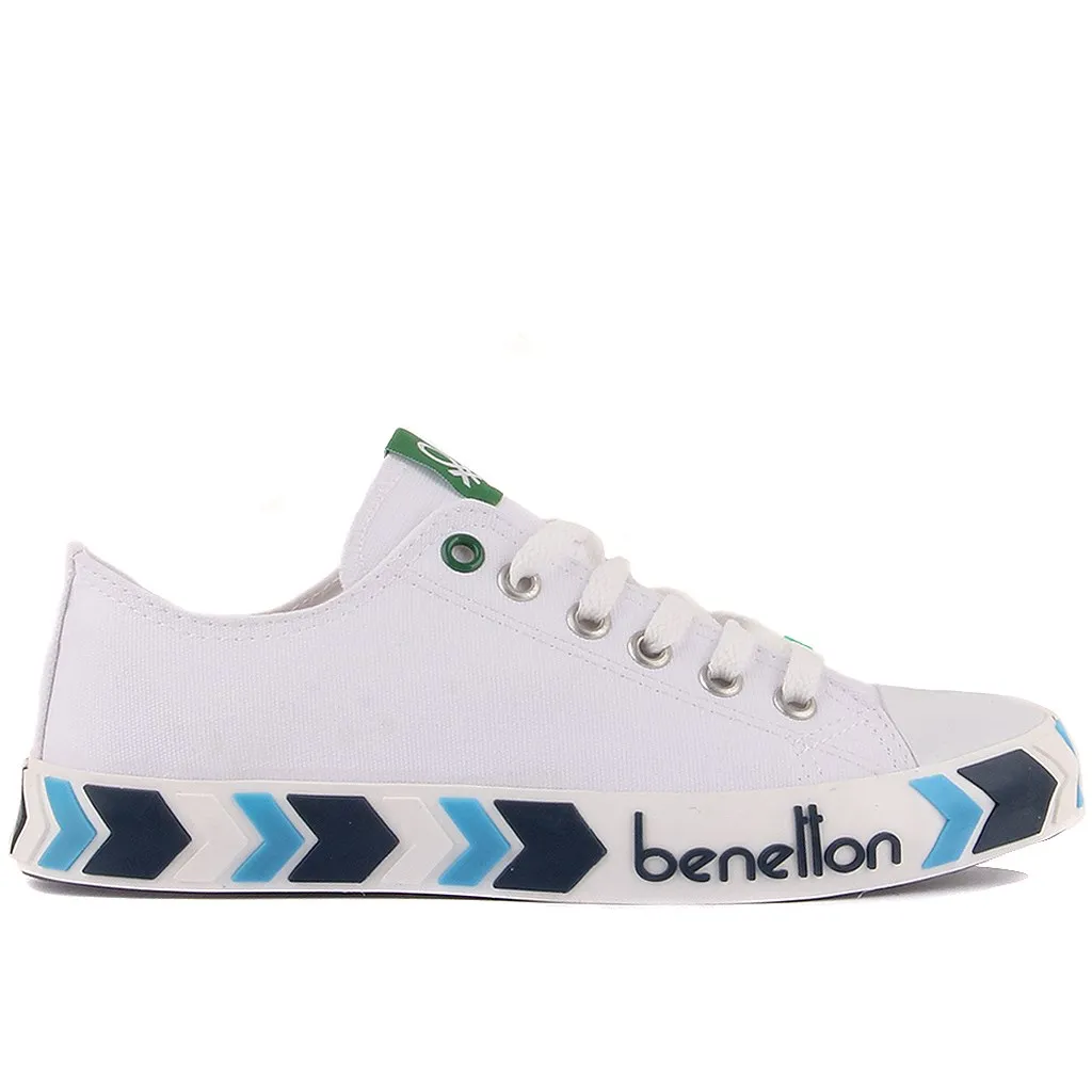 

Benetton-White Color Lace-Up Men Sneaker