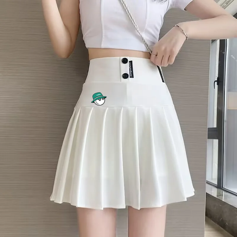 2023 Summer Women's Fashion Golf Apparel High Quality High Waist Printed Malbon Short Skirt Casual Sports Baseball Golf Skirt