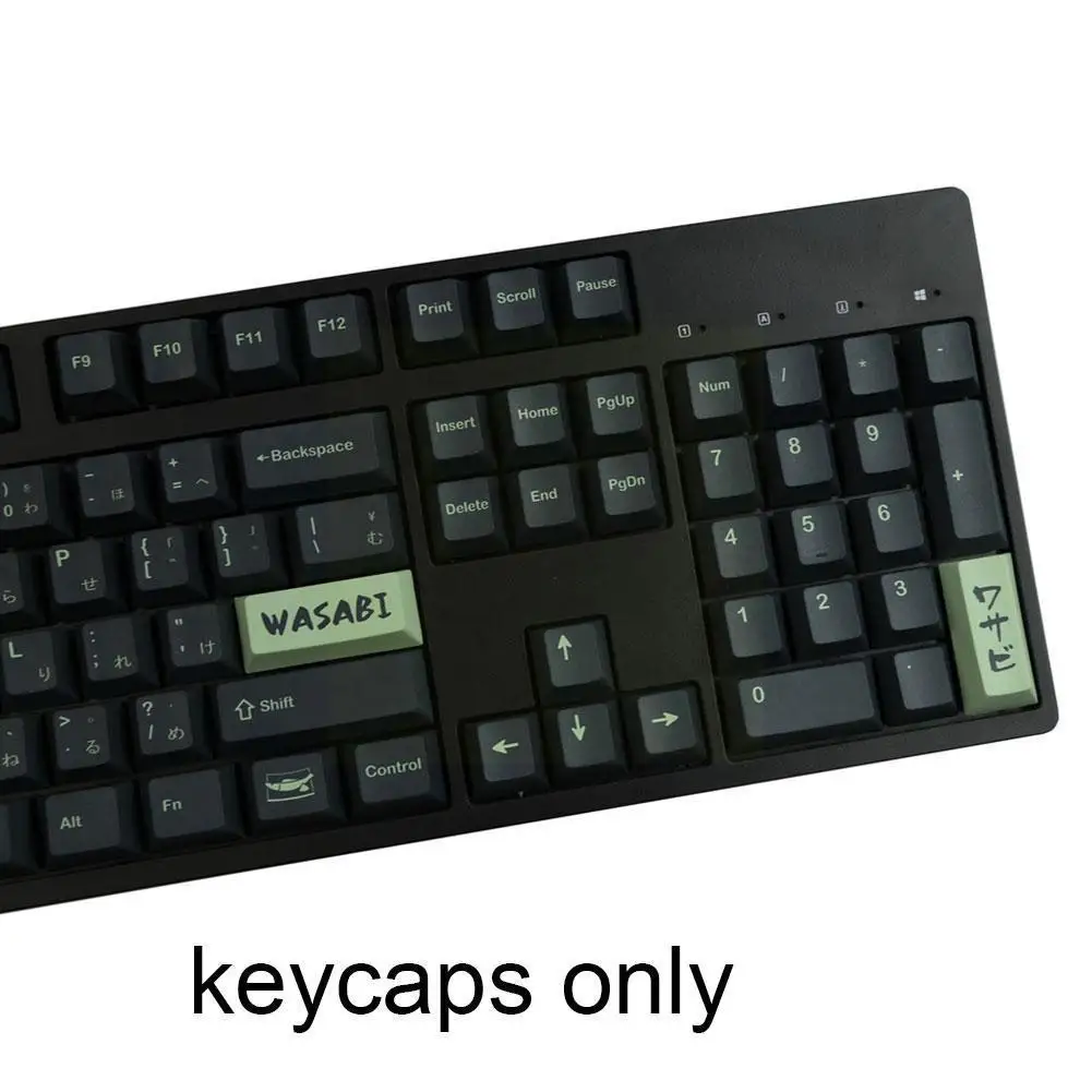 

140keys Blue Samurai Keycap Green Samurai English Pbt Keycaps For Profile For For Gmk Wasabi Mechanical Keyboard W4x5
