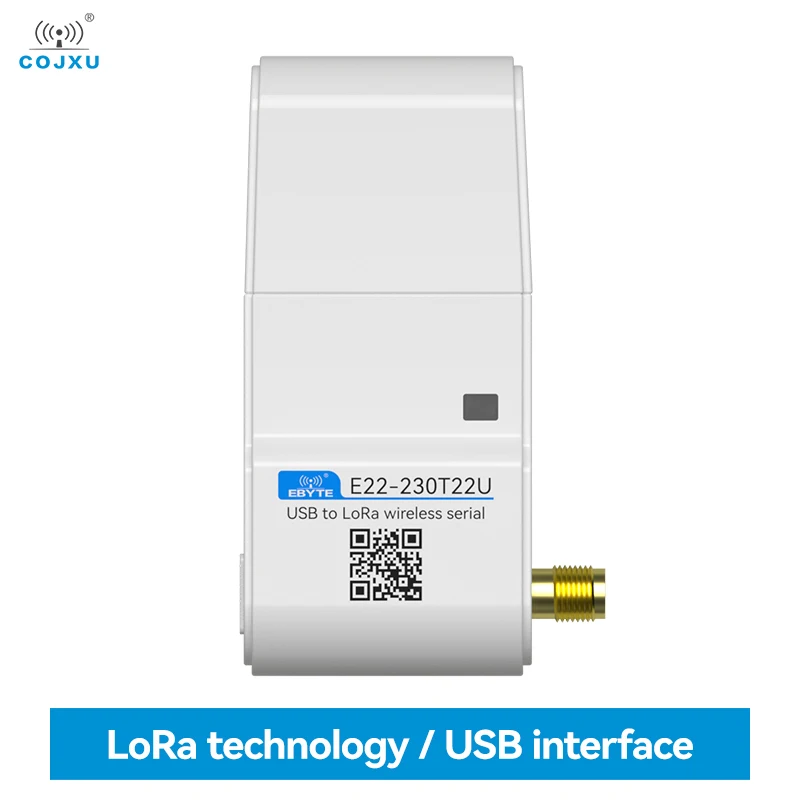 Фото Модуль LoRa SX1262/SX1268, USB интерфейс 230/400 МГц, COJXU E22-230/900/900T22U RSSI LBT 5KM 22 дБм с антенной DIP-модулем №1