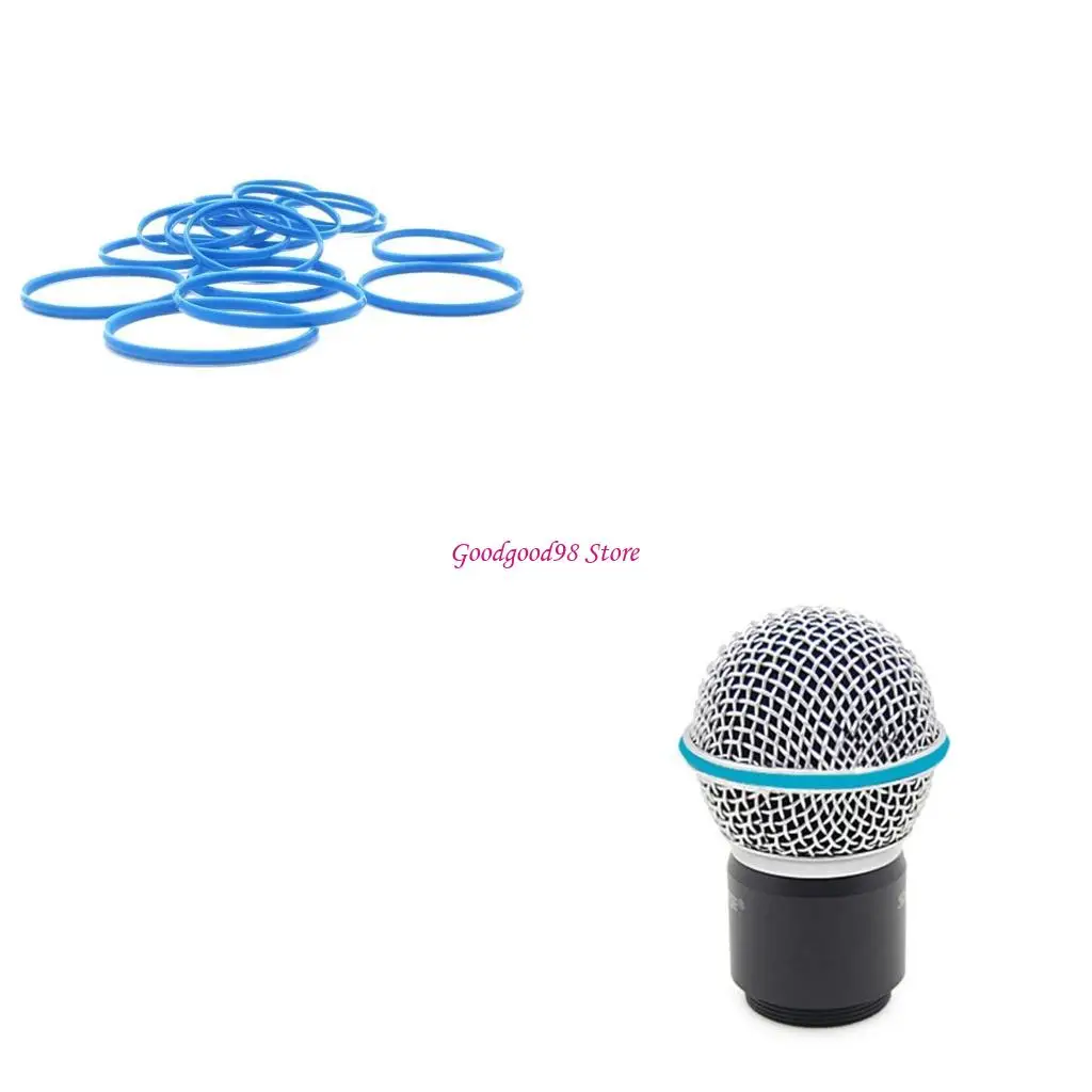 Фото Красочные резиновые полосы для защиты микрофонов Beta58a/87a и Grip W8EC №1