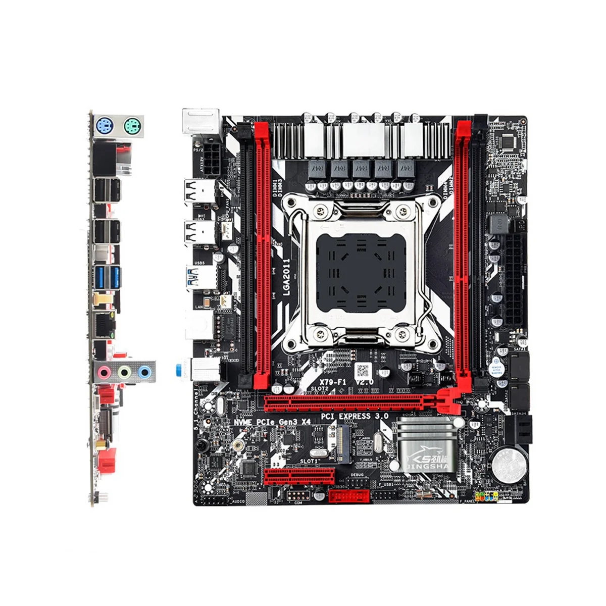 JINGSHA X79-F1 3.0 Computer Motherboard LGA2011 Dual-Channel Support