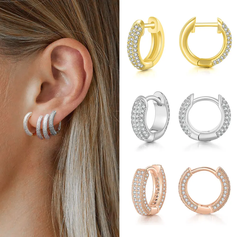 Серьги-кольца в стиле хиппи для женщин и мужчин трендовые циркониевые ювелирные