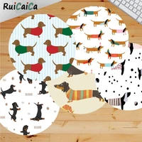 ruicaica hot sales animals dogs dachshund round mouse pad pc computer mat gaming mousepad rug for pc laptop notebook