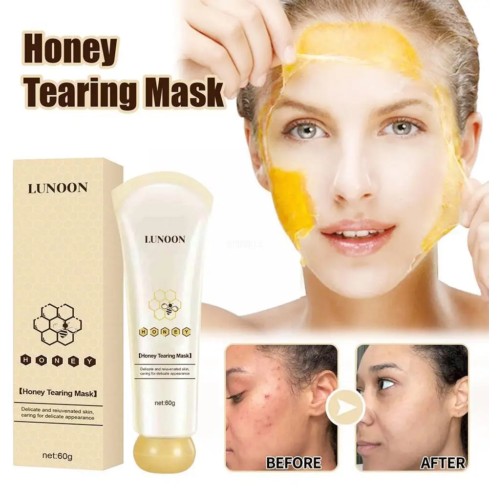 

Honey Tearing Mask Peel-off Masks Shrinks Pores Mask Dead Remove Peel Off Pores Deep Skin Cream Skin Control Oil Care Clean J2I8