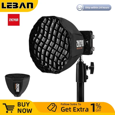 ZHIYUN Mini Softbox Octagon ZY Mount EX1H02 аксессуары для ZHIYUN Molus G60 X100 CINEPEER CX100 COB видеолампа