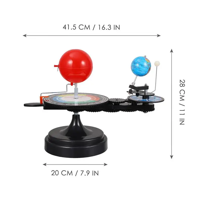 

1pc Solar System 3 Globes Sun Earth Moon Orbital Planetarium Astronomy Model