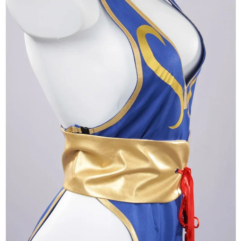 Фото Костюм для косплея Game Fighter Chun Li, платье Cheongsam, аниме, красивая девушка Chunli Battle, сексуальное боди Qipao, карнавальные костюмы для вечеринок №5