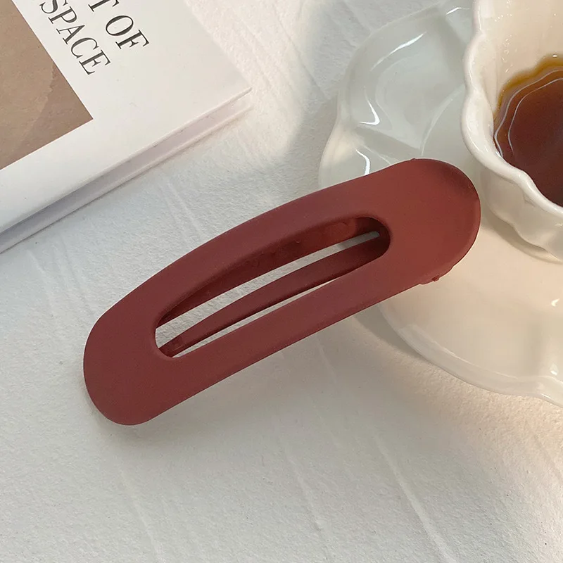 Корейские матовые большие заколки для волос женщин и девочек модные цветные