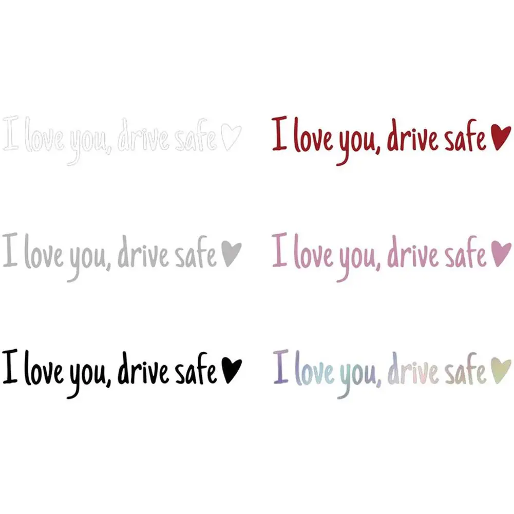 Наклейка на заднее зеркало автомобиля I Love You наклейка Drive Safe для зеркала заднего
