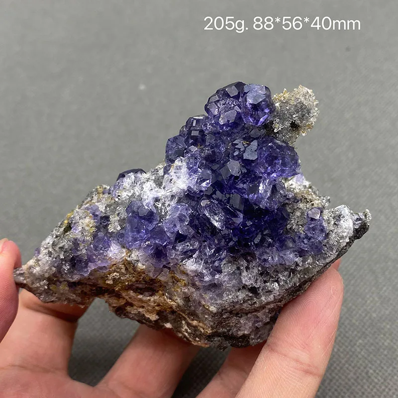 100% Natural blue Purple fluorite cluster mineral specimens Gem level Stones and crystals