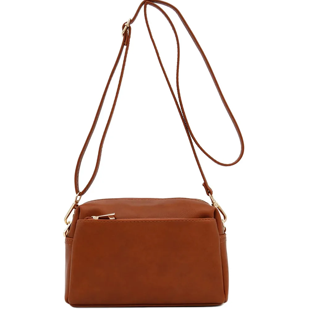 

Модная маленькая сумка-Кроссбоди с тремя молниями