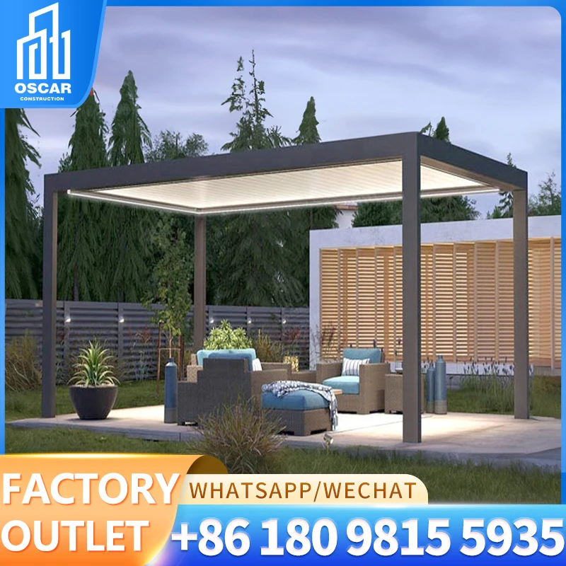 Оптовая продажа дешевая алюминиевая беседка модный электрический