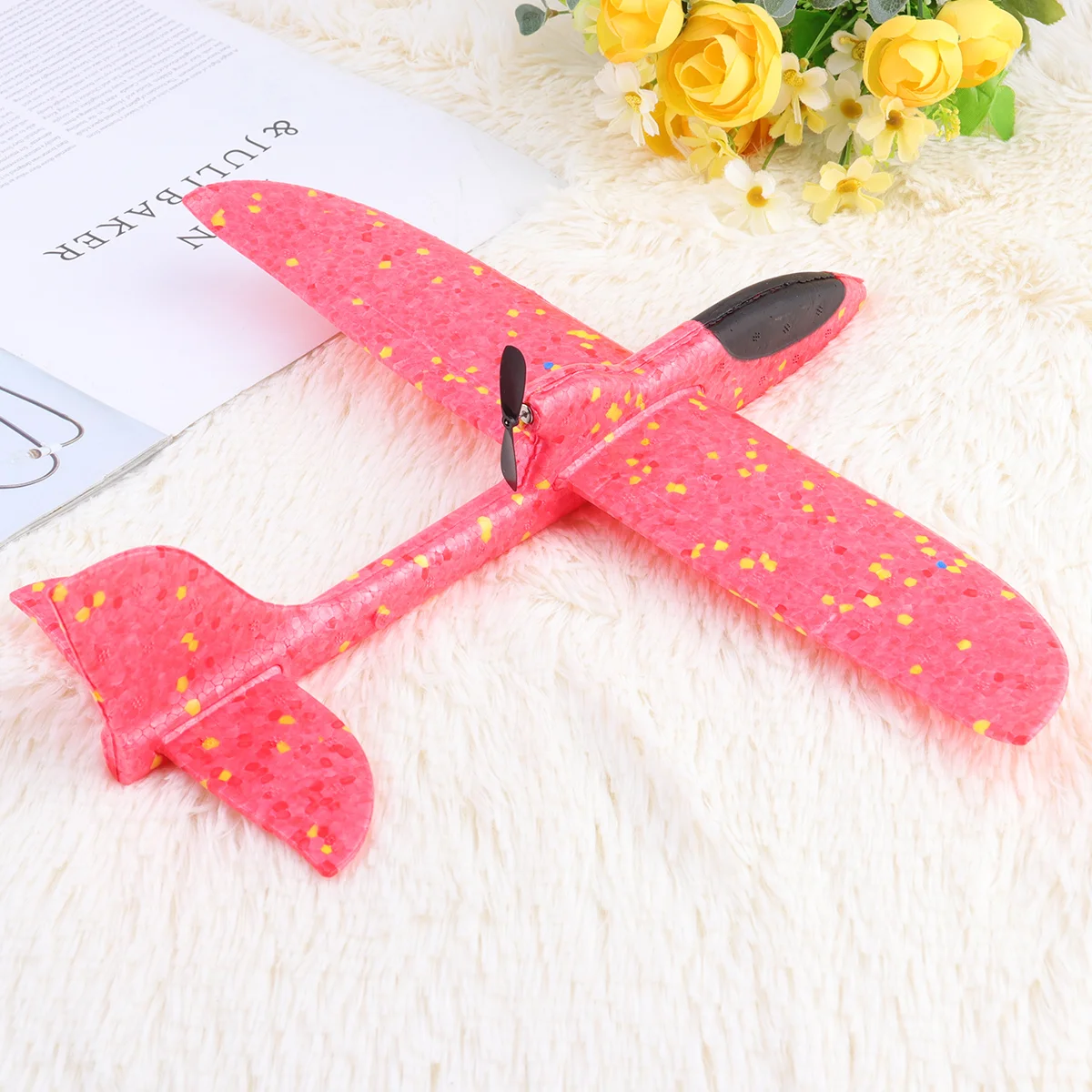 

Airplane Toys Throwing Airplane USB Rechargeable Flying Aircraft Plane DIY Glider Aeroplane Model Flying Toys Outdoor Game