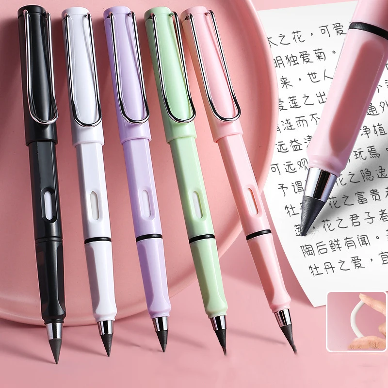 

Unlimited Writing Pens Stationery Pencils for Kids No Ink Pen Art Sketch Magic Pencils with Eraser Children School Supplies