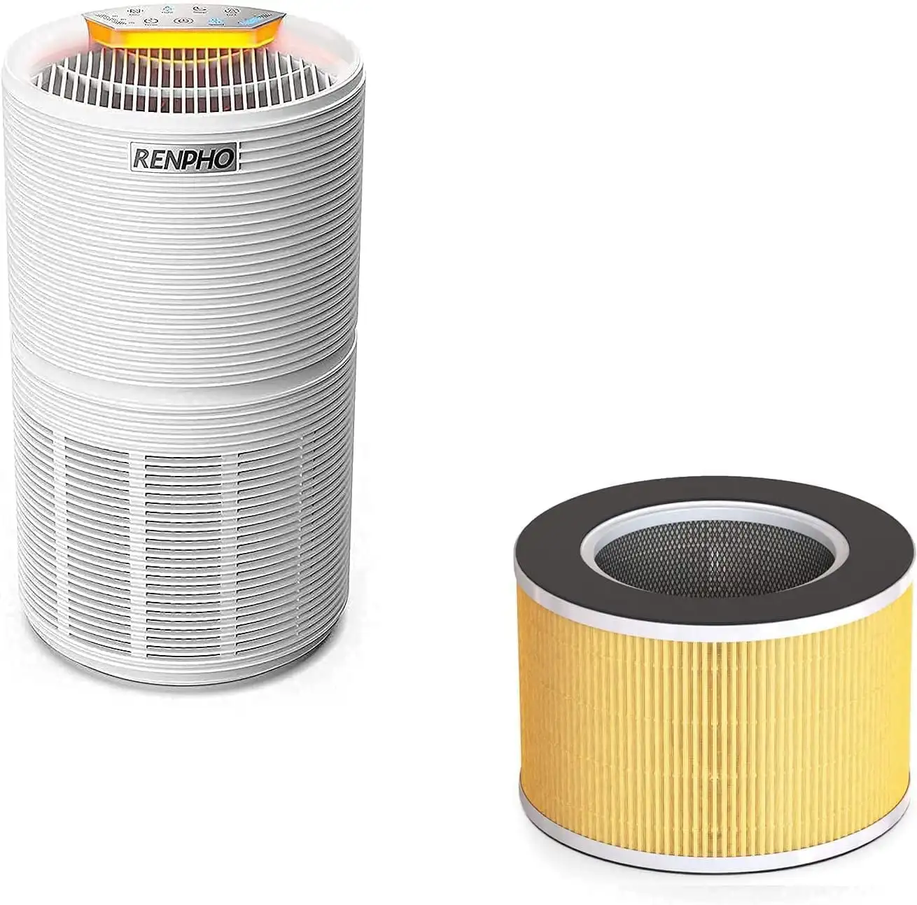 

Air Purifier for Allergies and Asthma with 2 Pack True H13 HEPA Replacement Filters, Air Cleaner for Home Large Room Up to 720 F