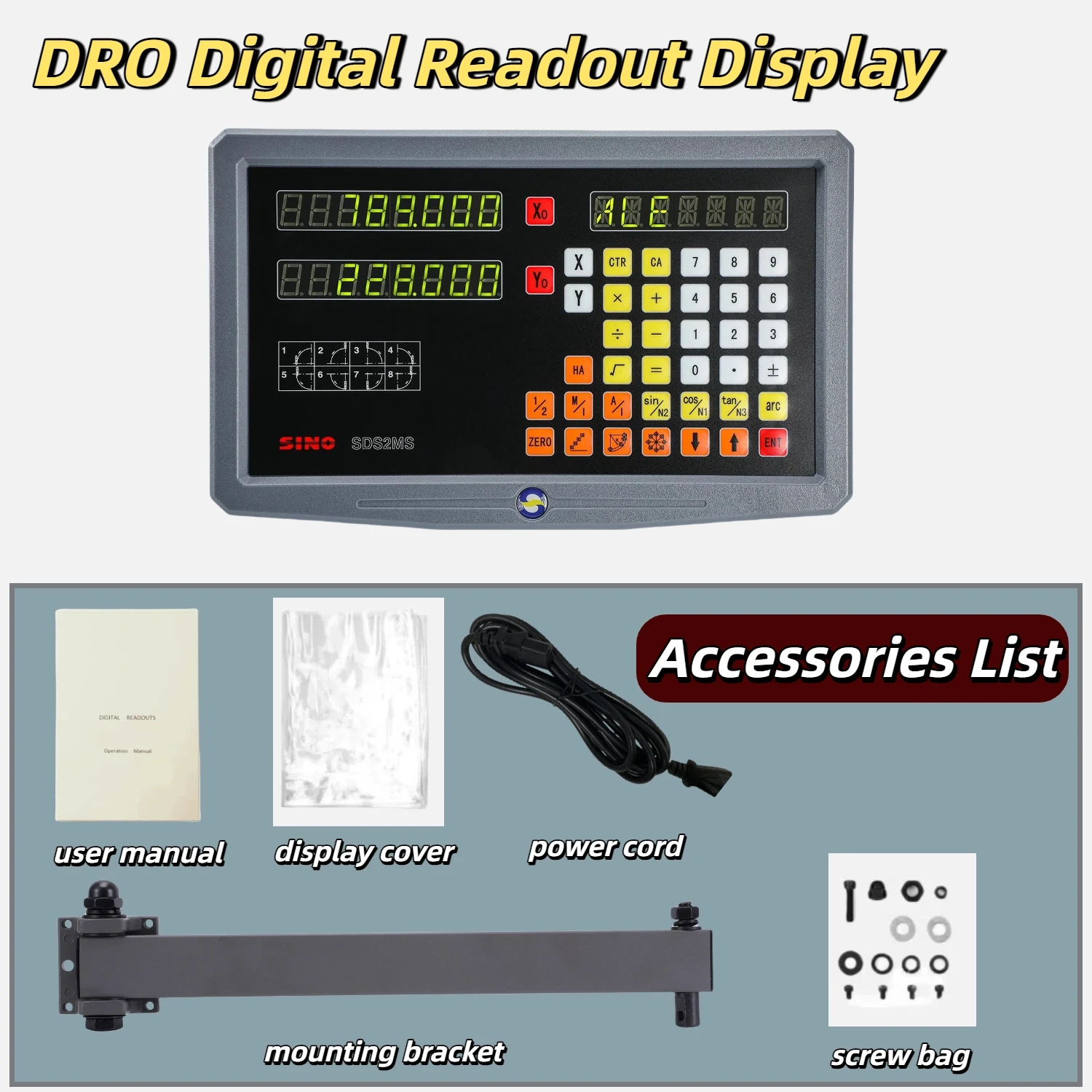 

Цифровой дисплей DRO SDS2MS и линейные кодировщики KA35+KA35