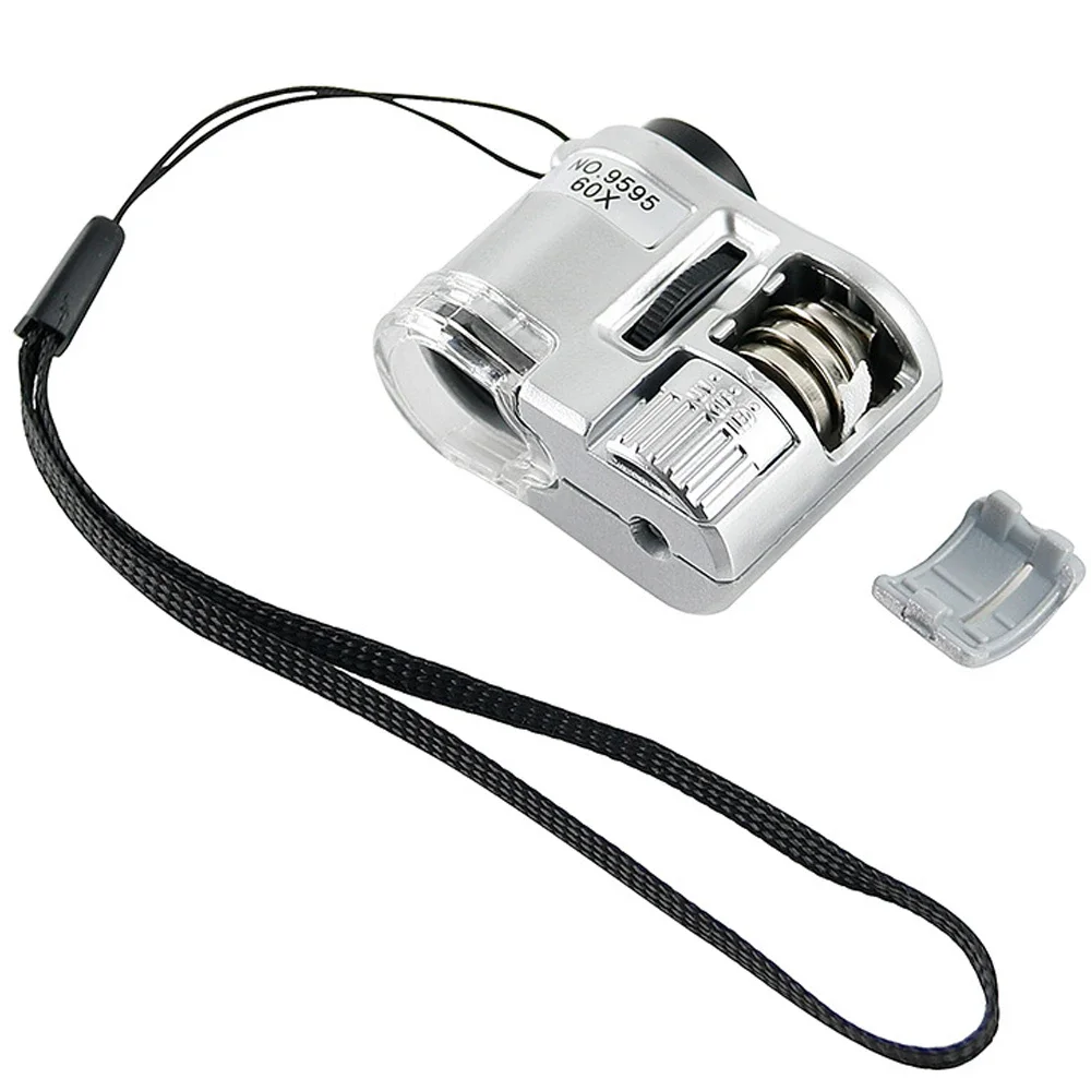 

Карманное увеличительное стекло 60x, портативное увеличительное стекло для осмотра банкнот, инструмент для создания ювелирных изделий