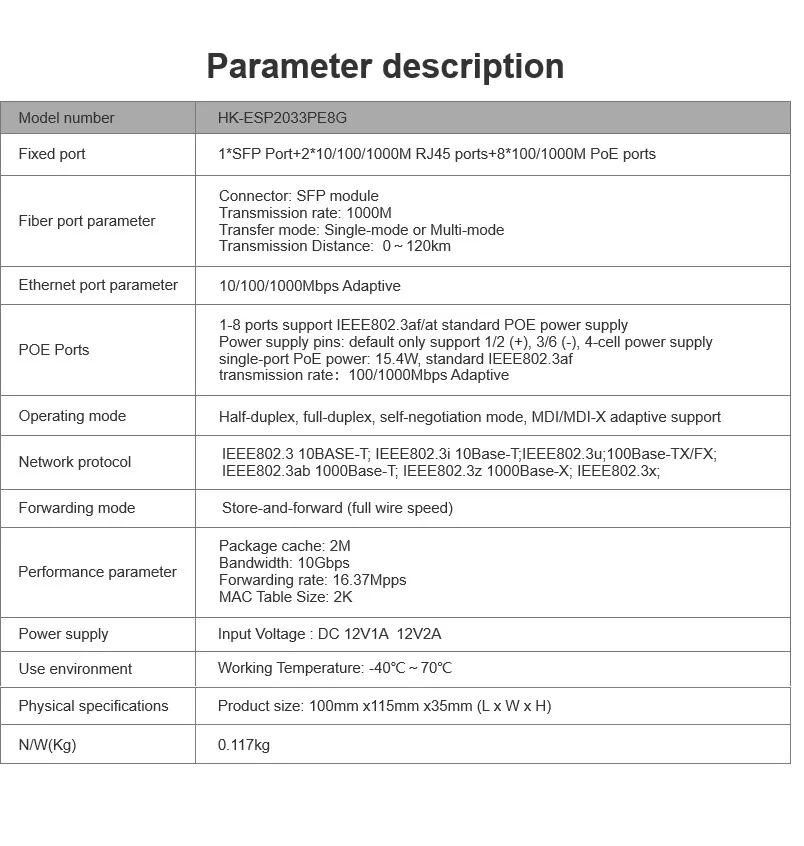 Коммутатор HICOMDATA Poe гигабитный 11 портов 1 Sfp 2 Rj45 8 POE 48 В стандарт IEEE802.3af сетевые
