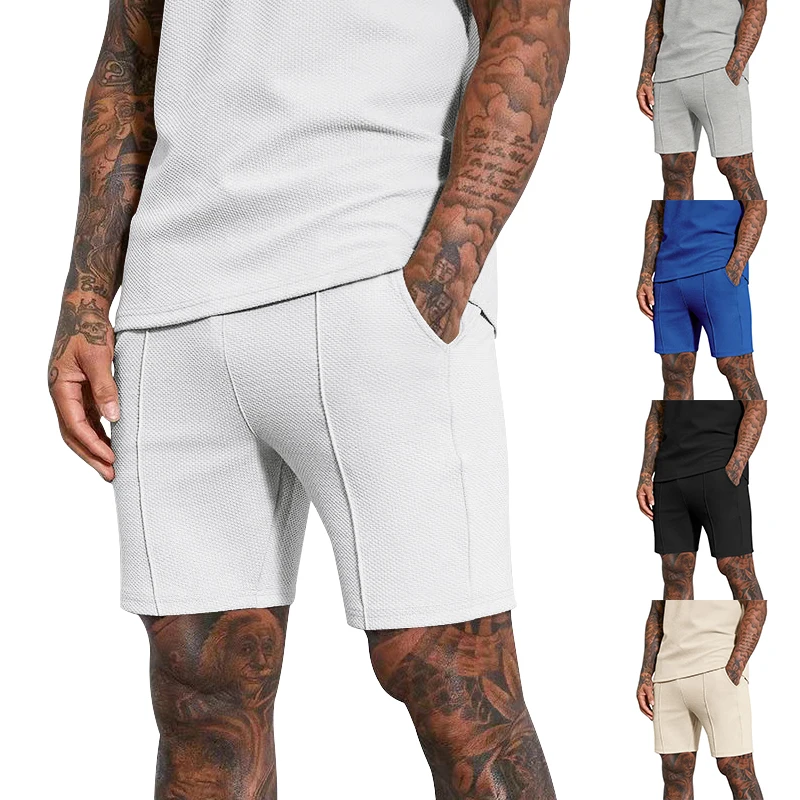 

2023 New Vertical Cotton Shorts Drawstring Elastic Waist Casual Comfortable Shorts