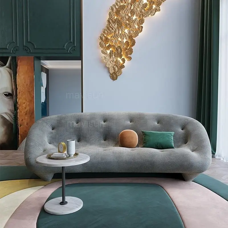 

Modern Simple Creativity Sofas For Living Room Nordic Light Luxury Round Couch Loft Shaped Design Sofa Furniture Set Home