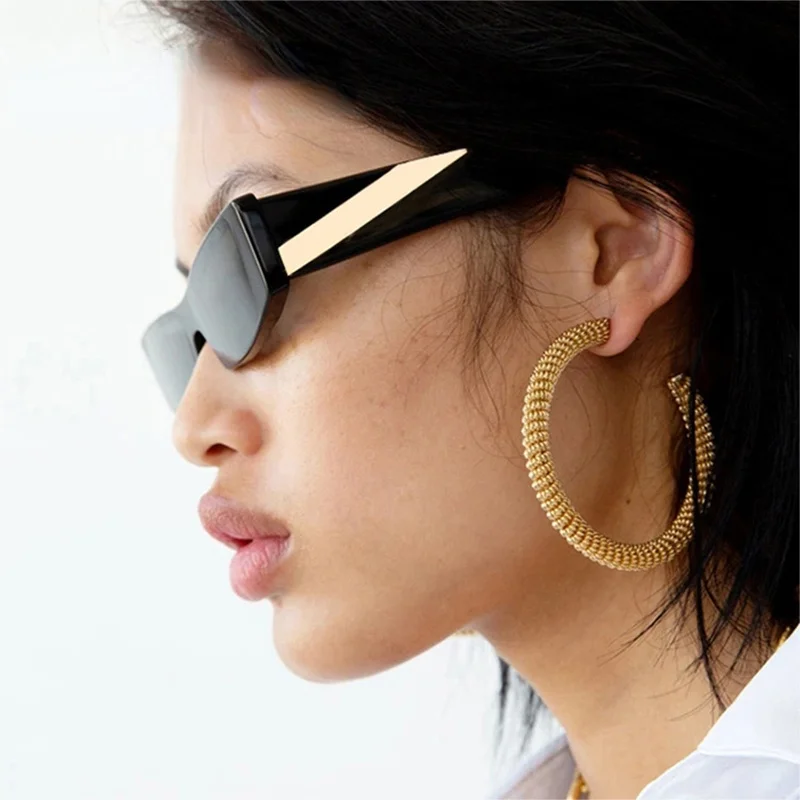 

Hot Retro Small Rectangle Sunglasses Women Shades UV400 Trending Men Cat Eye Candy Color Sun Glasses