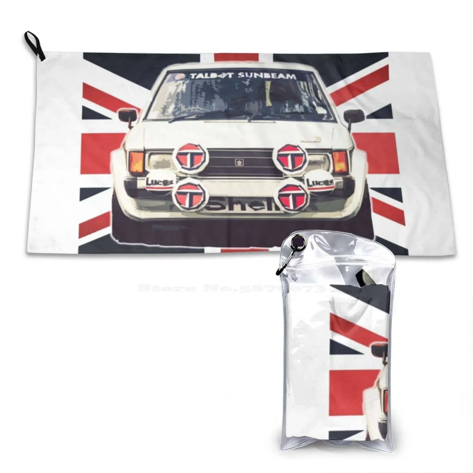 Мягкое полотенце Sunbeam с узором Мочалка Rally Cars Wrc Race Driving Driver Sport Competition Dirt Colin Mcrae British