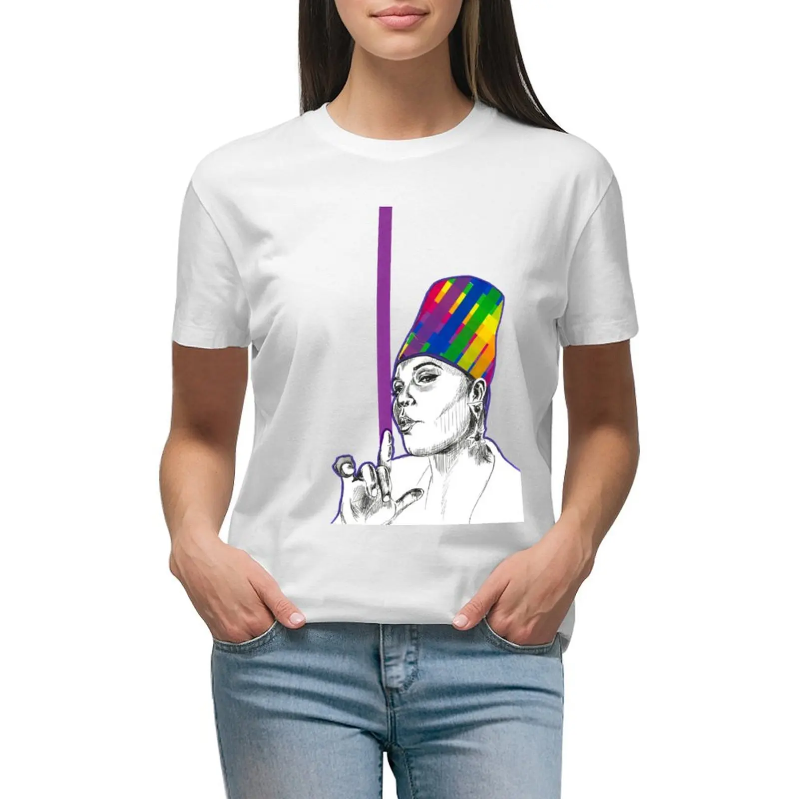 Забавные женские Топы И Футболки Queen латифах