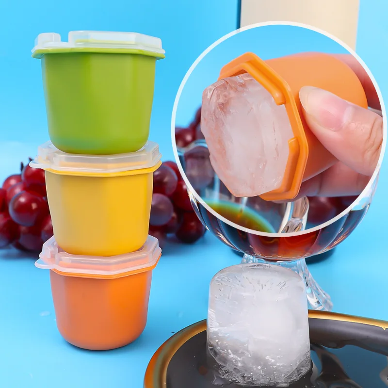 

3PCS Big Ice Cube Maker Food Grade Silicone Chocolate Mold Ice Ball Maker Ice Hockey Molds Square Shape Magnum Cake Mold DIY