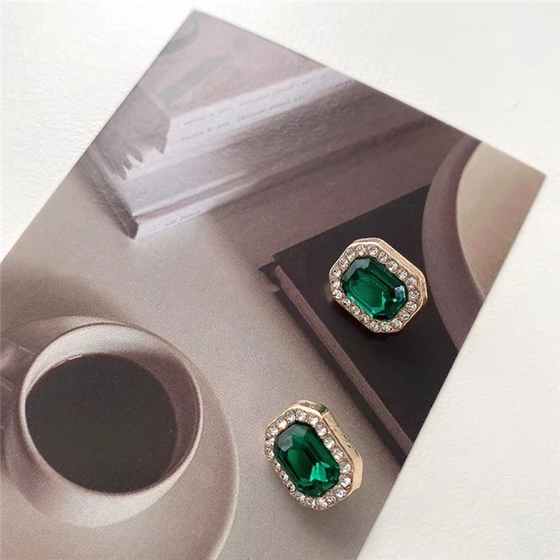 

FCXDG 12.5mm Women's Shirt Small Buttons Super Beautiful Green Gem Design Clothing Buttons DIY Sewing Supplies Rhinestone Button