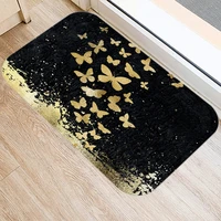 golden printed kitchen bath entrance door mat coral velvet carpet doormat colorful indoor floor mats non slip rug home decor