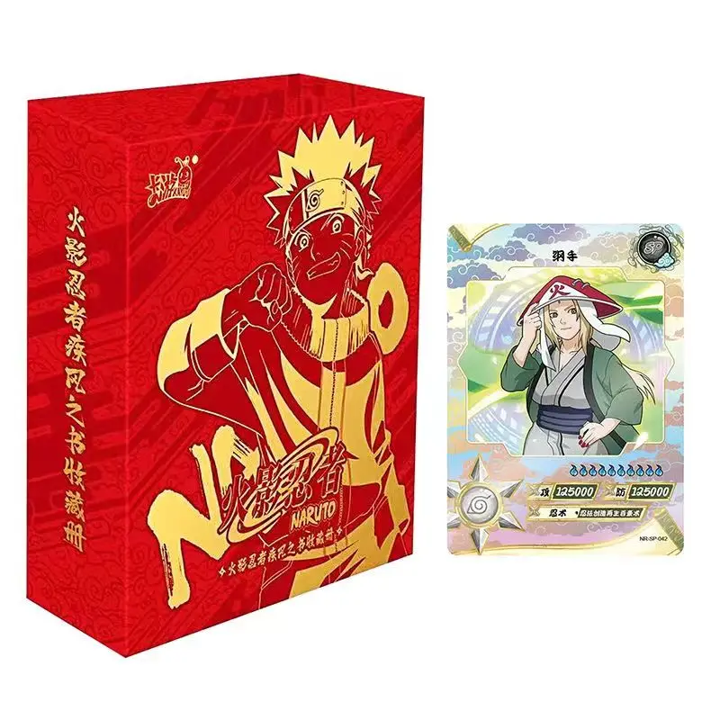

KAYOU Genuine Naruto Cards Binder Leather Collection Book Anime Peripherals Card Accessories Cover Safety Buckle SP Card Book