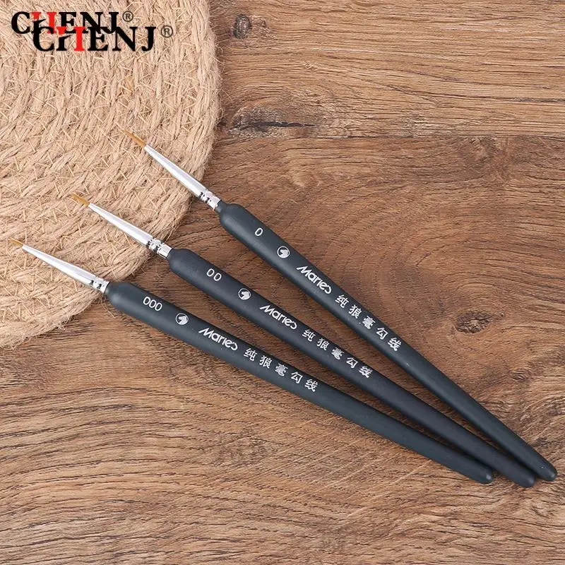 

Миниатюрная кисть для рисования 0/00/000, 3 шт., профессиональная кисть для рисования волка, кисточки для гуаши, ручка для рисования акварелью