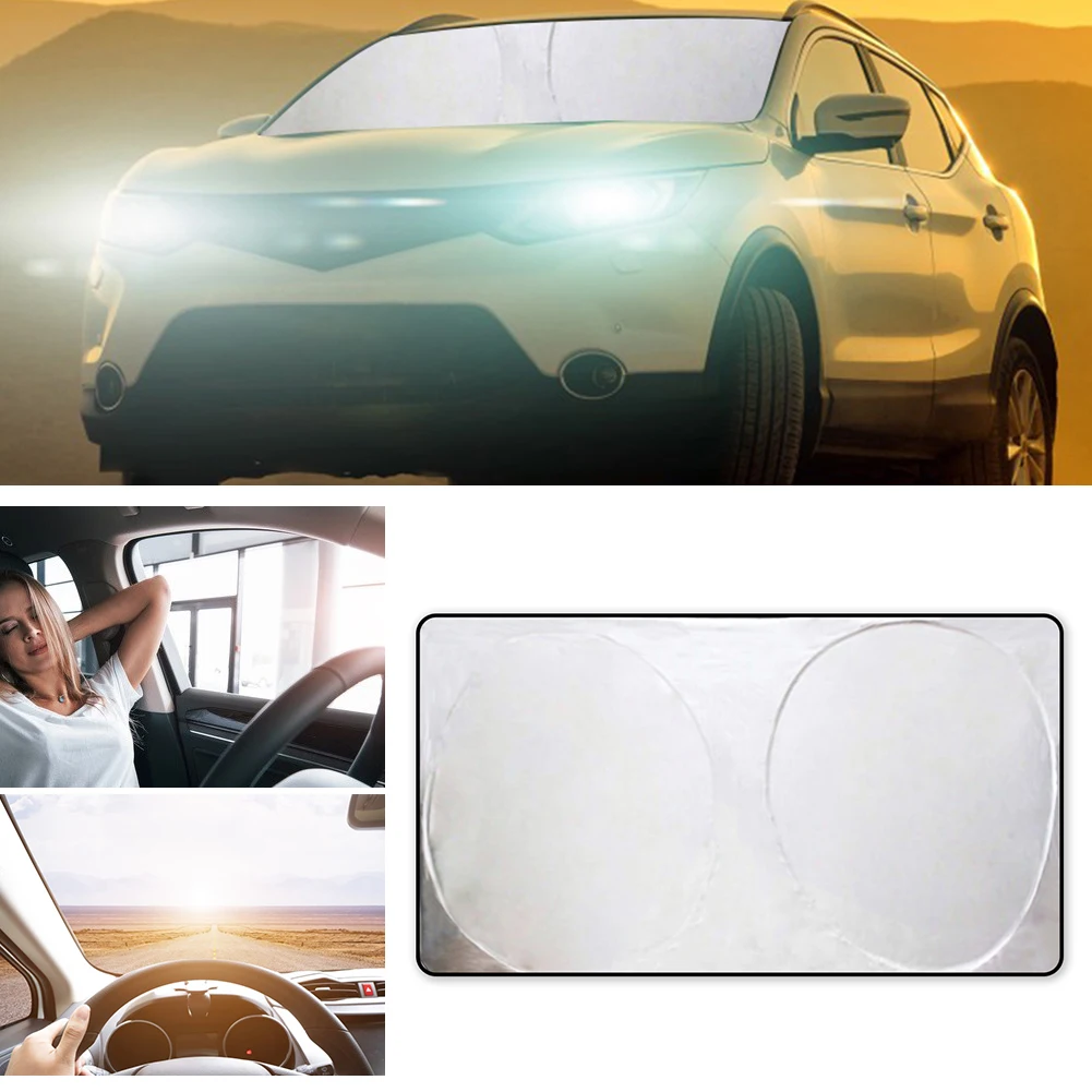 

New Foldable Jumbo Visor Auto Sun Shade Windshield Cover Car Front Rear Window For BMW VW Tesla Benz Windshield Sunshades