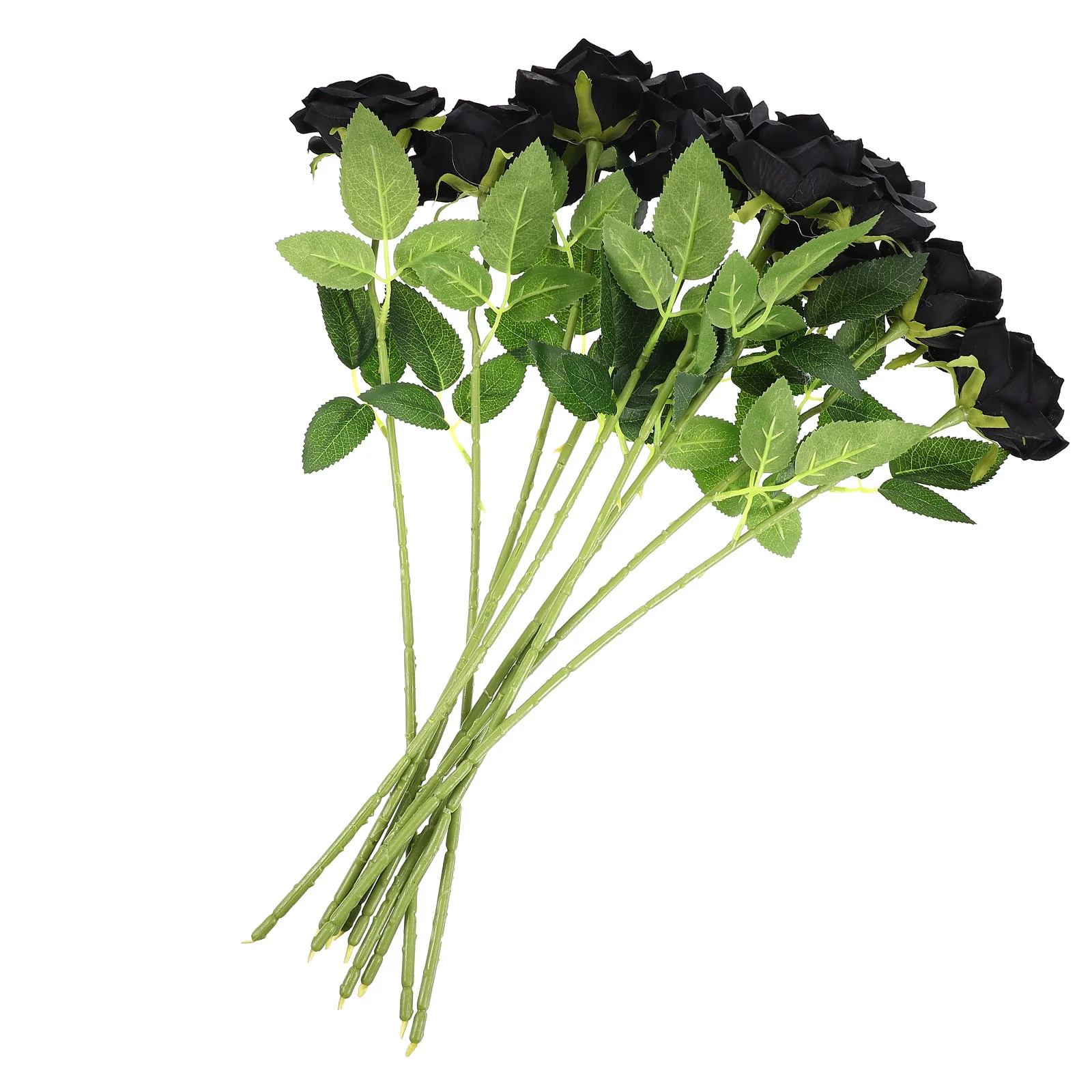 

10 Pcs Simulation Black Rose Halloween Present Bride Bouquet Wedding Fake Flower Decor Props Bobo Ball