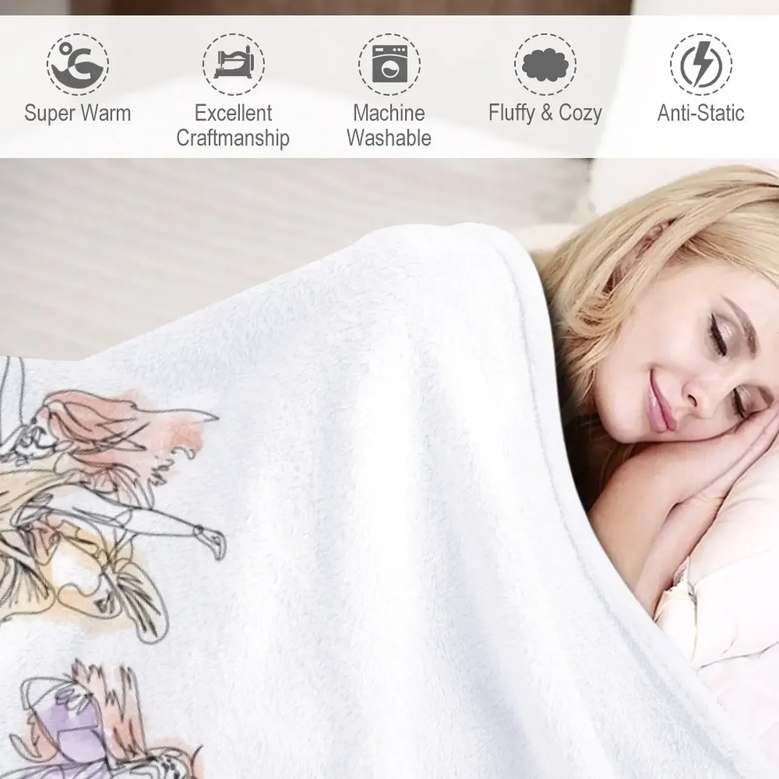 Одеяло Florence Welch рождественские подарки очень большие одеяла из фланелевой ткани