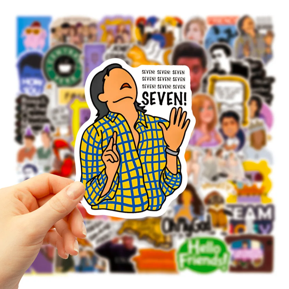 10/50PCS Friends Sticker TV Series Show Stickers Skateboard Fridge Phone Guitar Laptop Motor Travel Luggage Decals Sticker images - 6