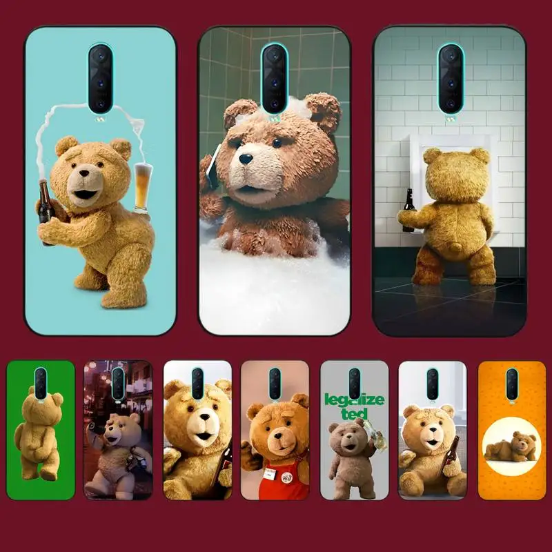 

Cartoon Teddy Bear Phone Case for Vivo Y91C Y11 17 19 17 67 81 Oppo A9 2020 Realme c3