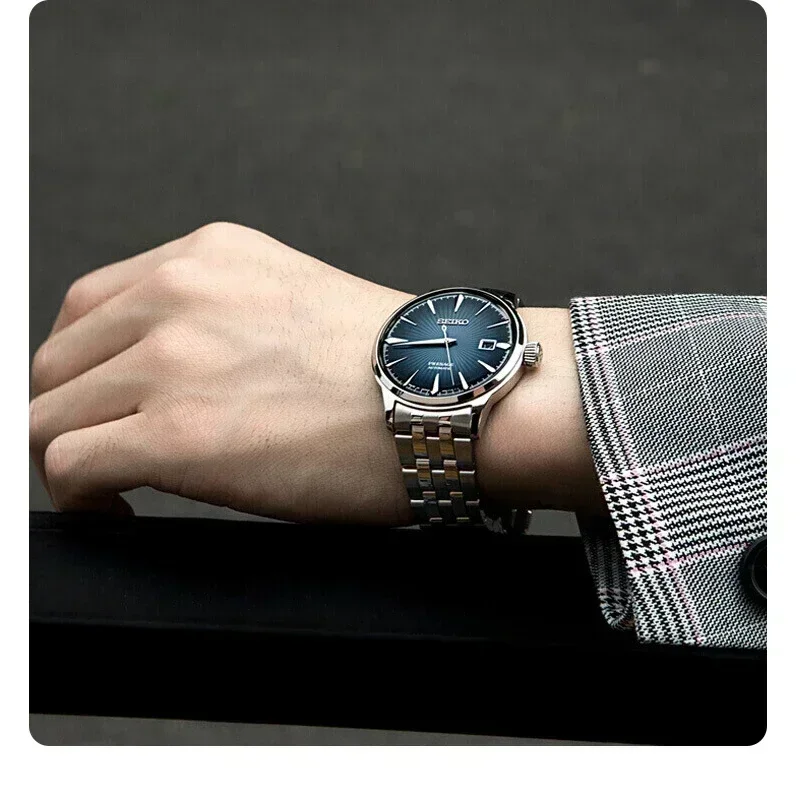 Фото SEIKO Presage оригинальные часы мужские автоматические механические японские часы из нержавеющей стали для бизнеса и отдыха модные наручные мужские часы №3